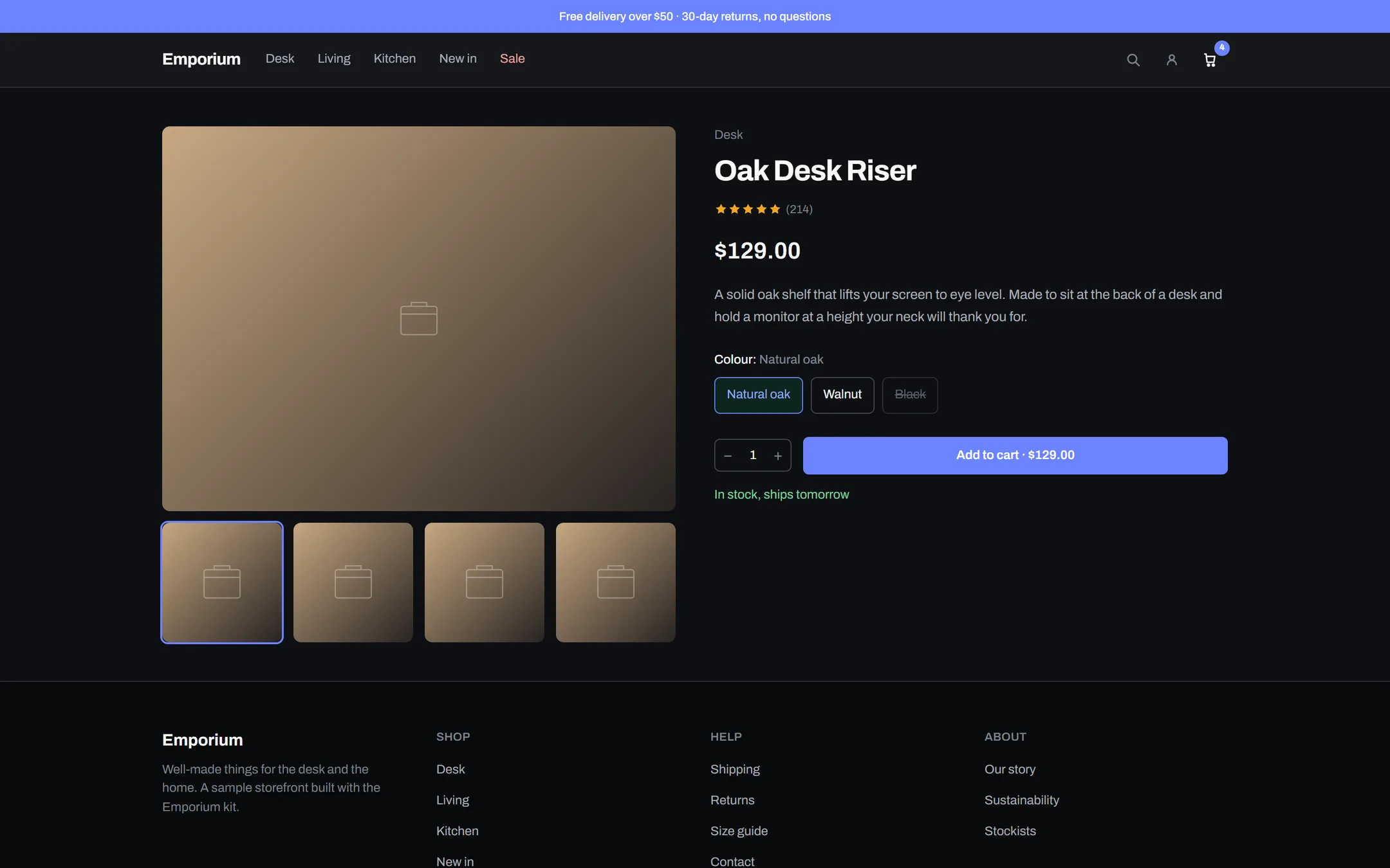 Emporium, another screen from a different part of the product.